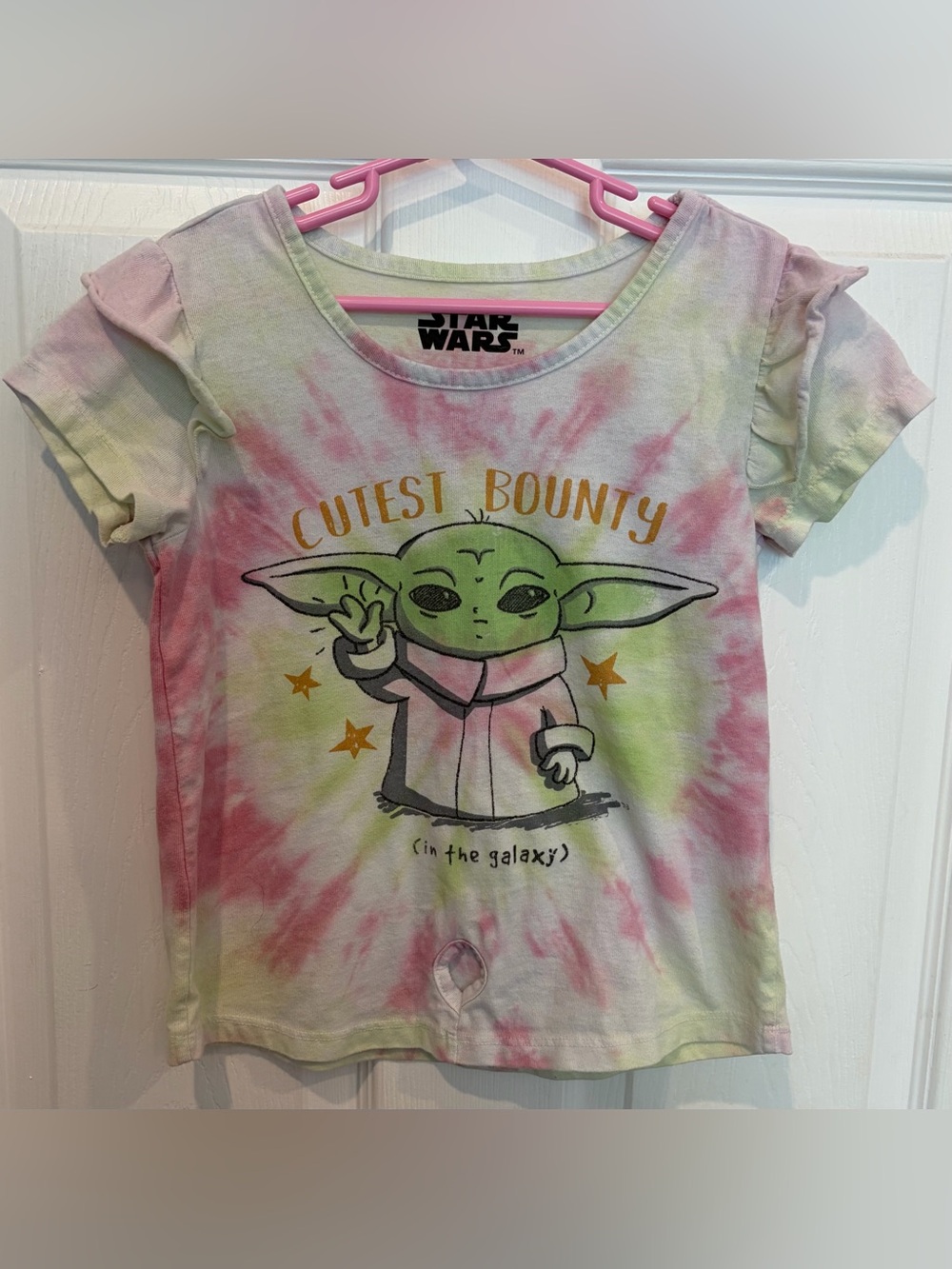 Star Wars “Cutest Bounty In The Galaxy" Tie-Dye T-Shirt, Girls Size 7/8